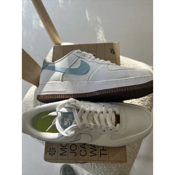 Nike Air Force 1 '07 SE Indigo Size 10 Women's CZ0269-100 White/Obsidian White - Picture 4 of 11